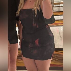 Corset Black and Red Mini Dress